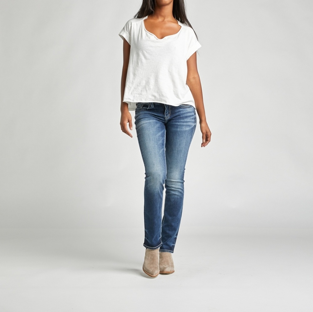 Silver Elyse Straight Jeans 31 x 32